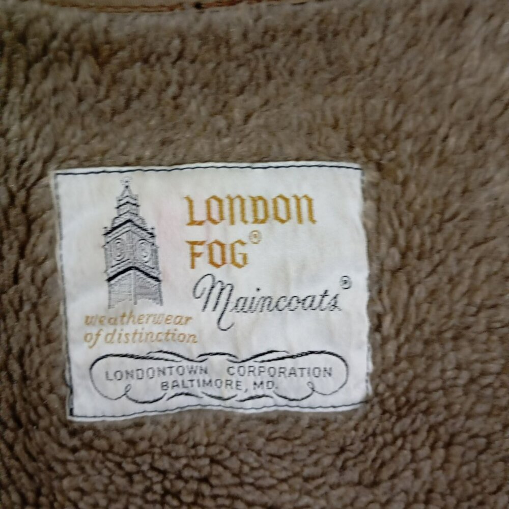 London Fog Maincoat 14R Womens Tan Faux Fur Open Front With Satin Sleeves - Picture 2 of 9